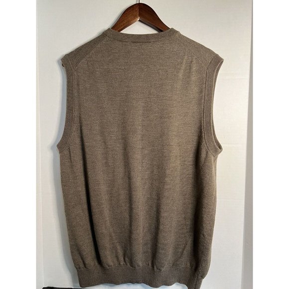 Donald Ross‎ Merino Wool Golf Vest. Brown/Beige. Tartan Fields Golf Club. L - Picture 3 of 3